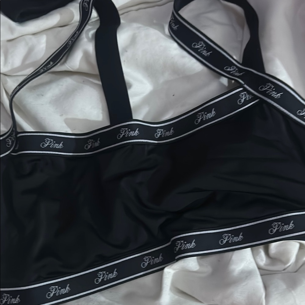 PINK Victoria's Secret Black Supportive Bra